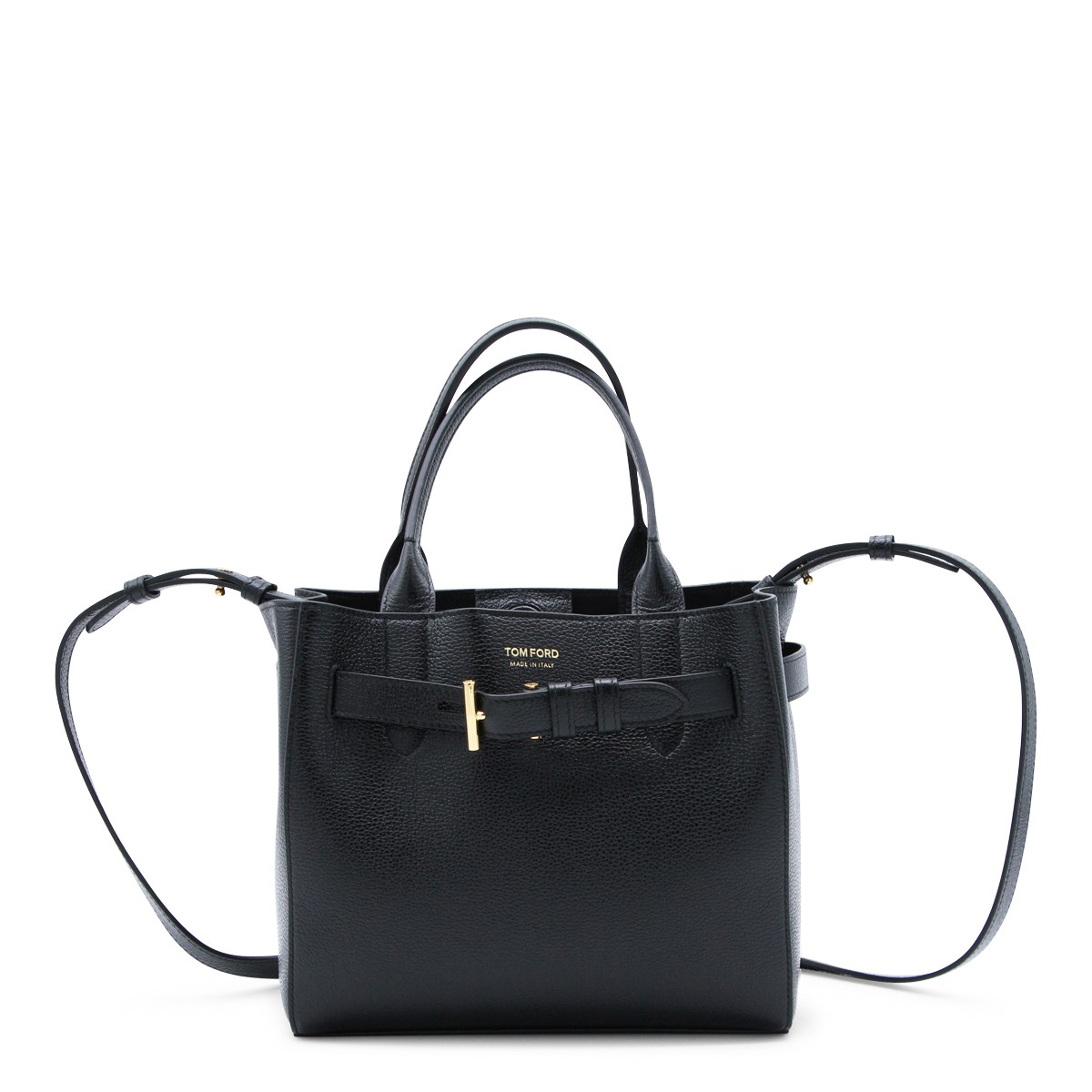 BLACK LEATHER TOTE