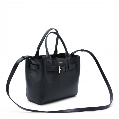 BLACK LEATHER TOTE 2