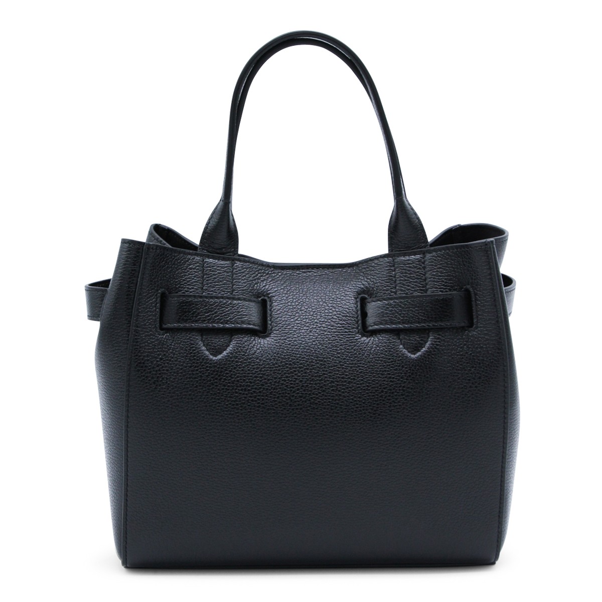 BLACK LEATHER TOTE