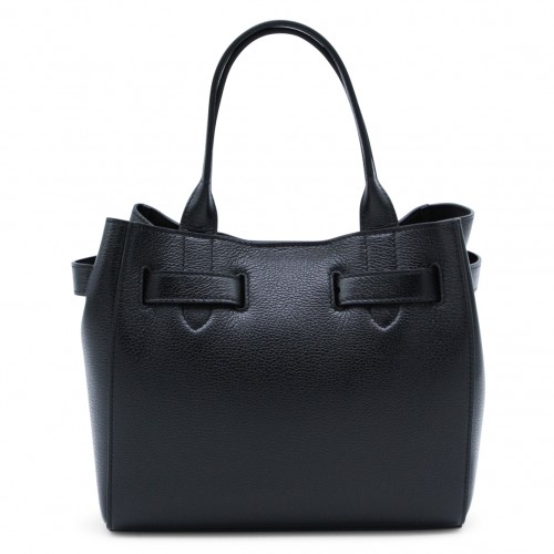BLACK LEATHER TOTE
