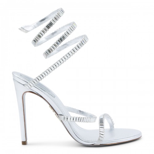 SILVER LEATHER SANDALS