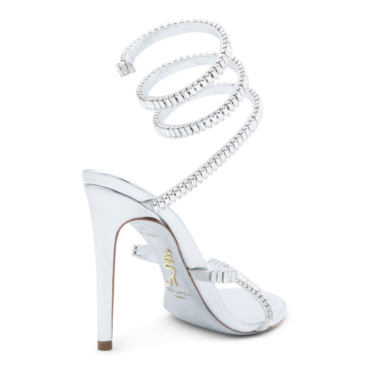 SILVER LEATHER SANDALS