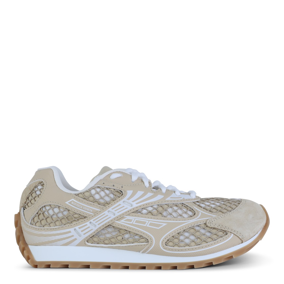 BEIGE LEATHER ORBIT SNEAKERS