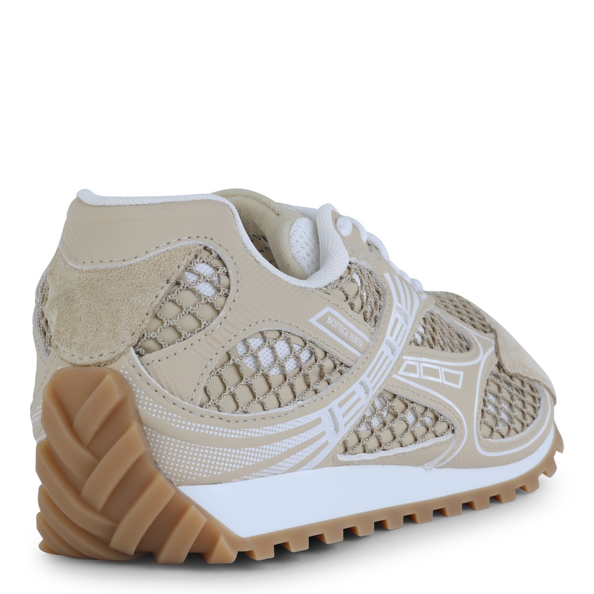 BEIGE LEATHER ORBIT SNEAKERS