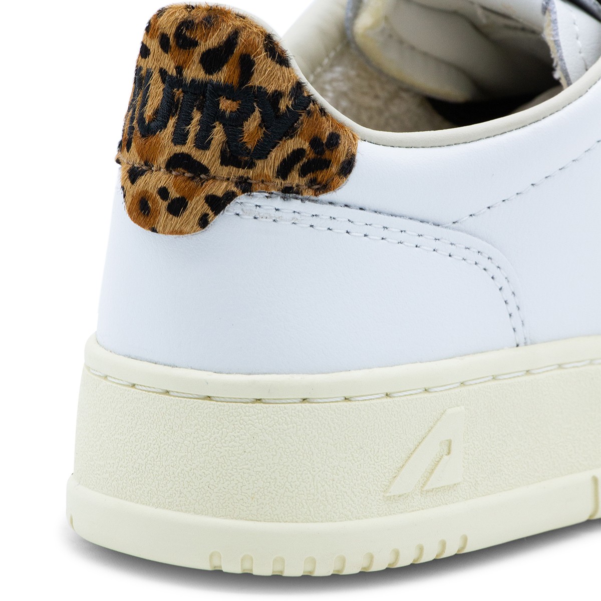 WHITE AND LEOPARD LEATHER MEDALIST...