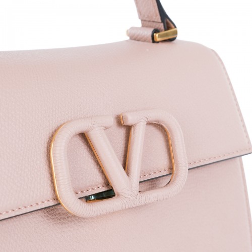 PINK LEATER VSLING TOP HANDLE BAG